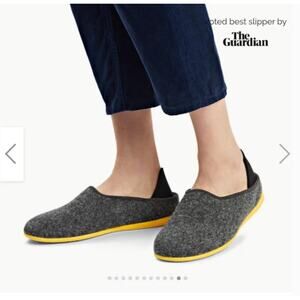 Mahabis Larvik Classic Slippers Women 11.5 12 Men 9.5 10 EU 43 Gray Yellow NEW